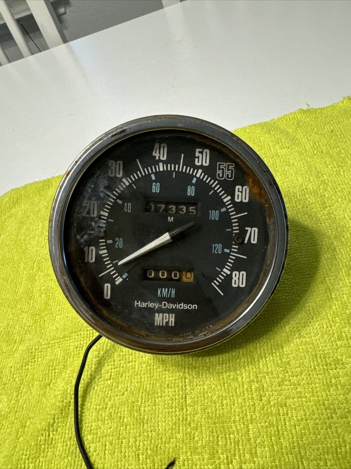 Original Harley Davidson Shovelhead Speedometer Speedo Gauge