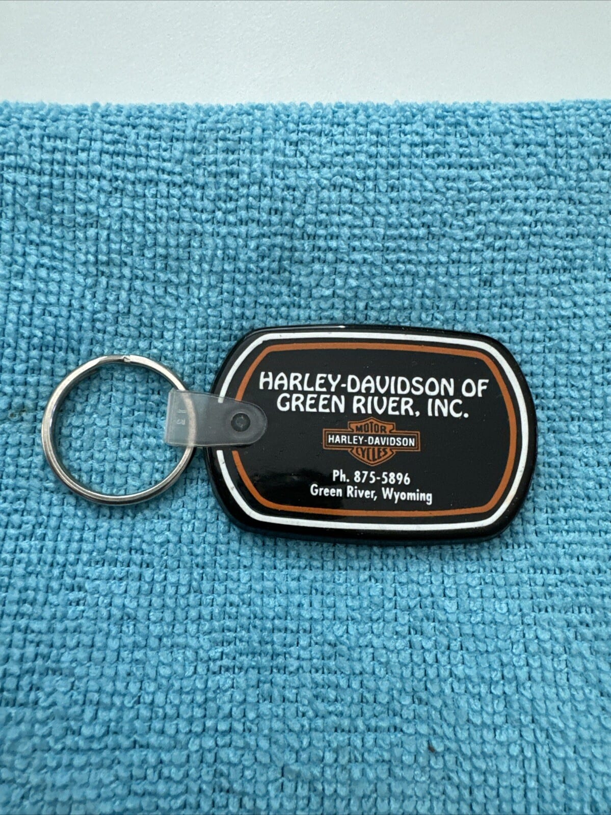 Harley Davidson Motorcycles Rubber Key Chain Keychain Green River, Wyoming