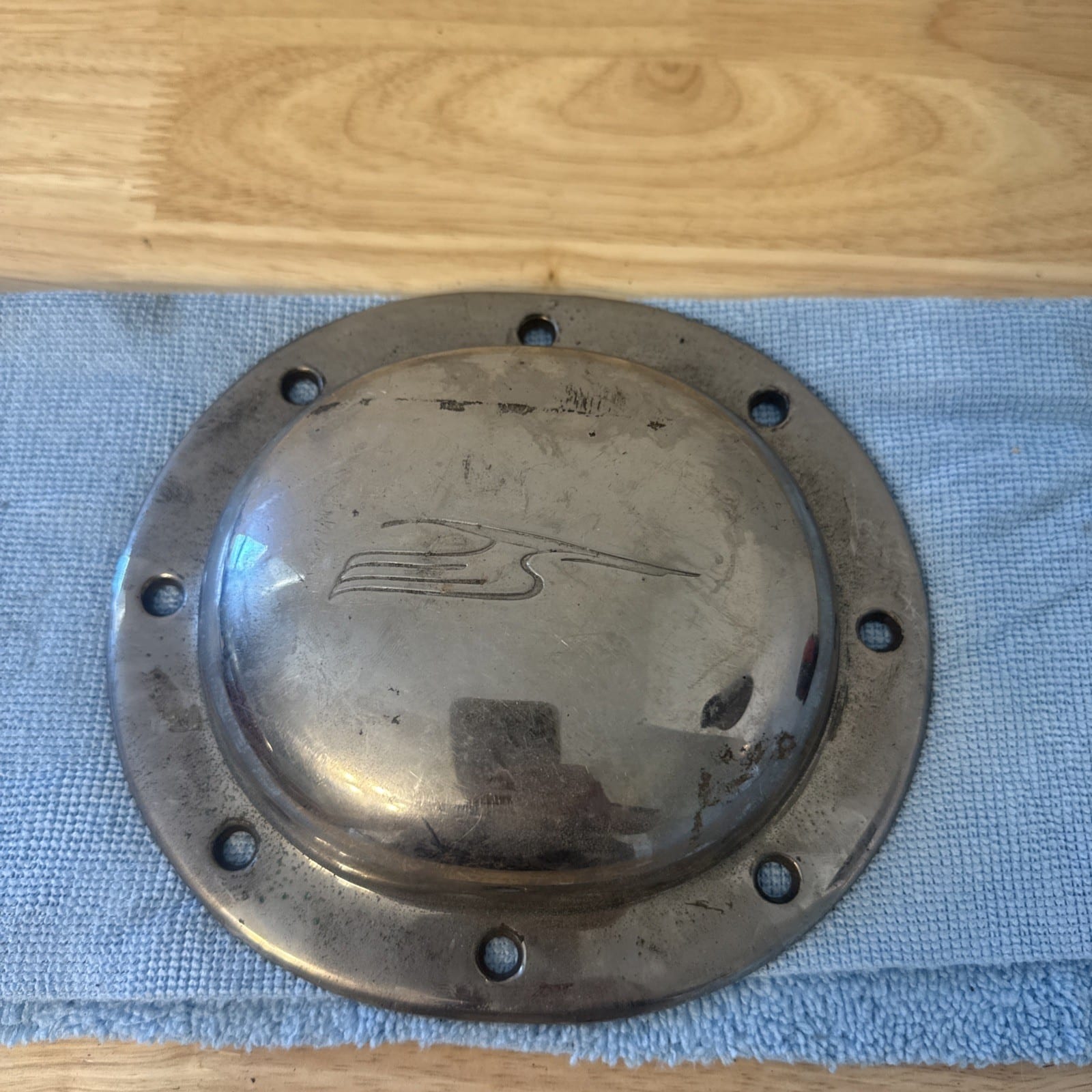 Harley Knucklehead Panhead Outer Primary  Derby Cover Flying Goose Bird U FL EL
