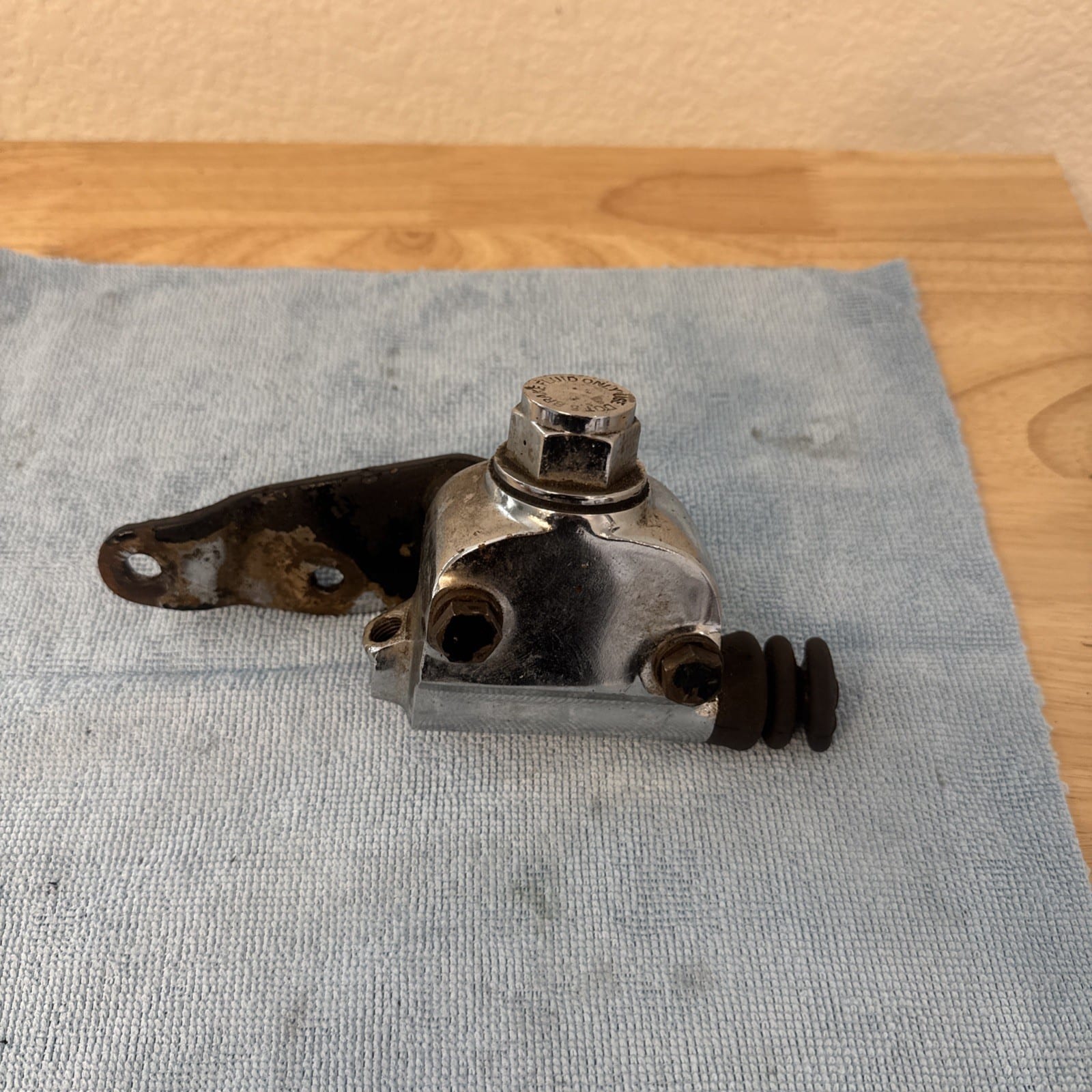 Shovelhead Chrome Rear Master Cylinder Mounting Bracket Panhead