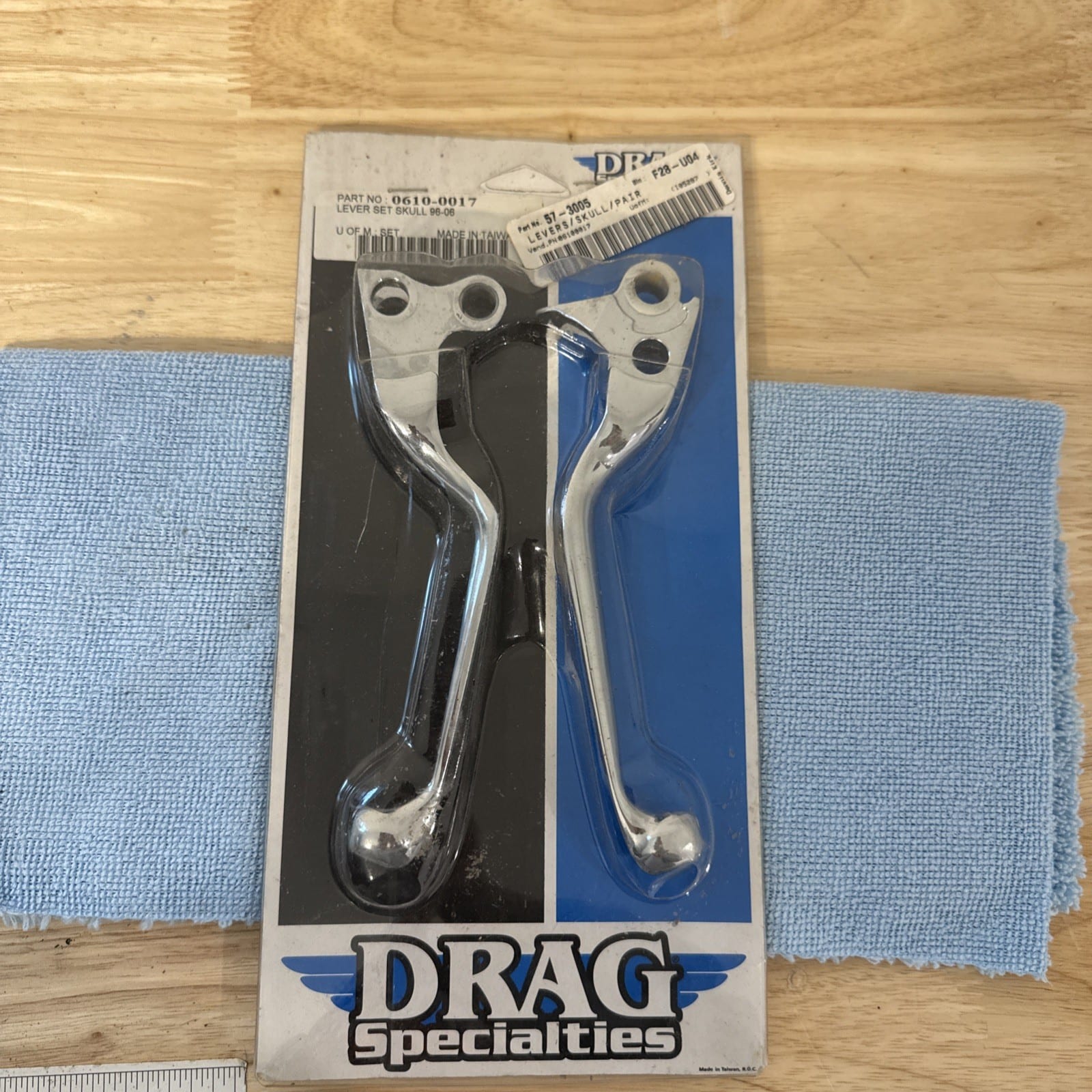 Drag Specialties Chrome Skull Lever Set for 96-06 Big Twin 0610-0017