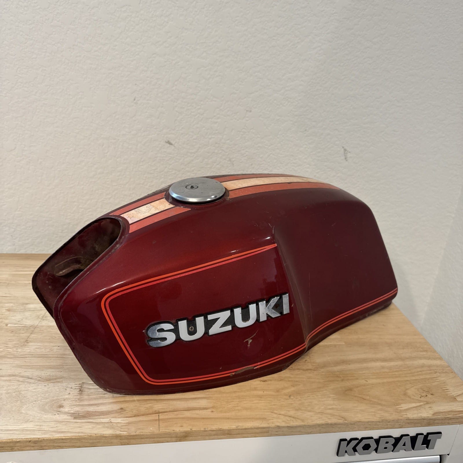 Vintage Suzuki Motorcycle Gas Tank