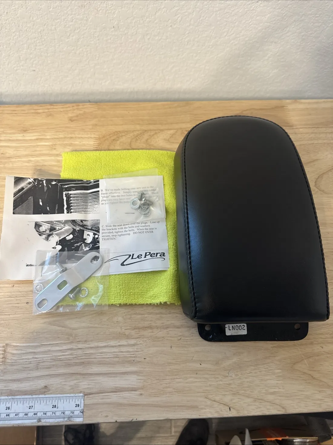 Le Pera Bare Bones Pillion Pad LN-002P Shovelhead Panhead FX/ FLH 62-84